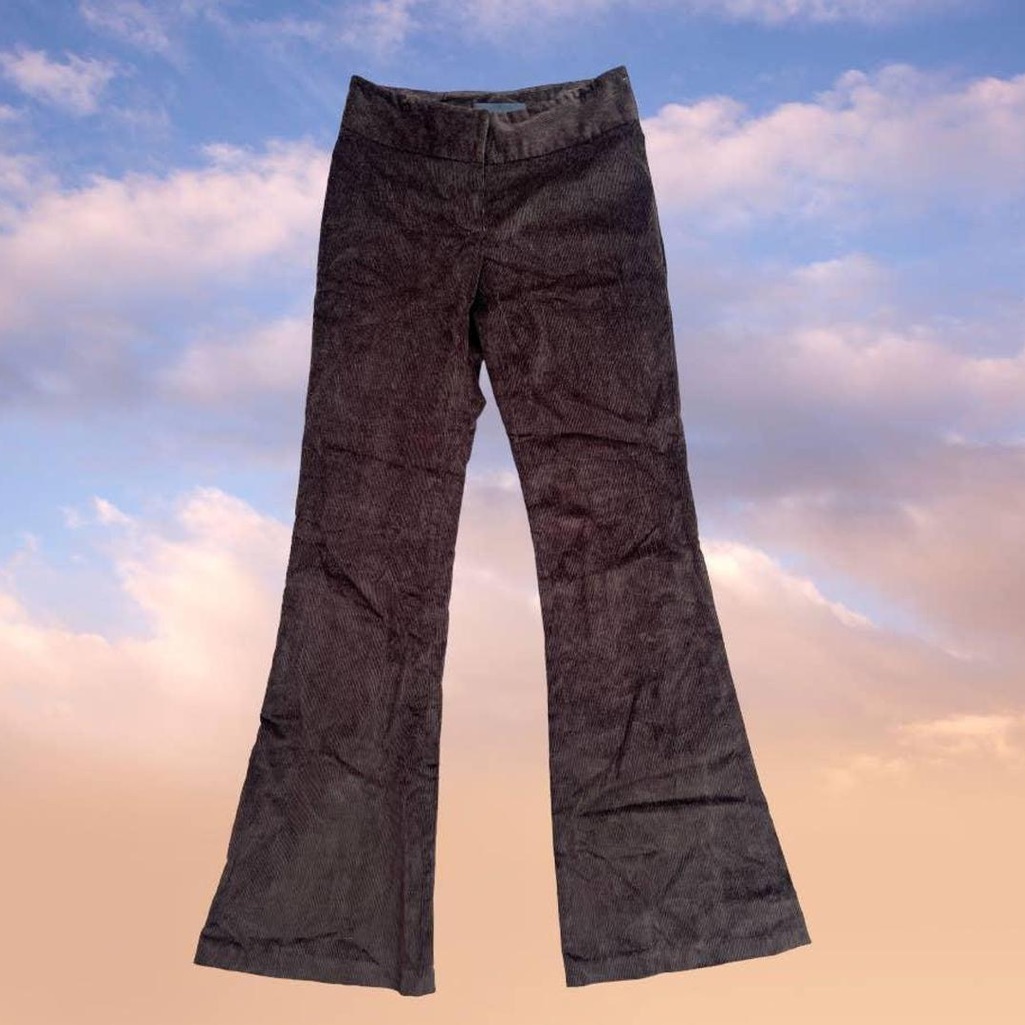 Vintage Yigal Azrouel Mid Rise Corduroy Brown Flare Deadstock Pants
